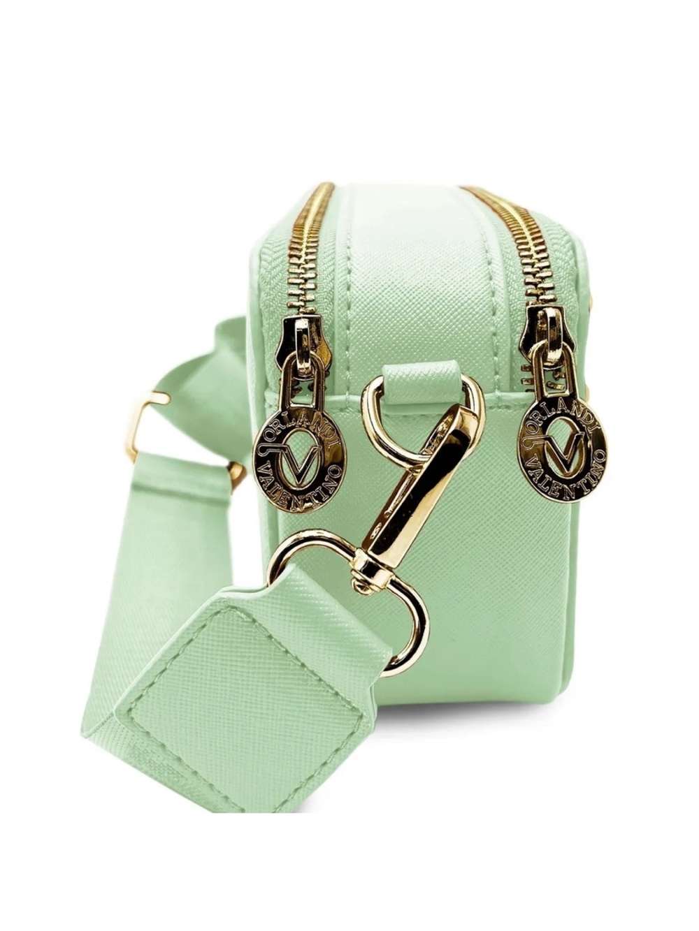 Valentino Mint Green Studded Camera Crossbody with Gold Accents - Picture 4 of 4